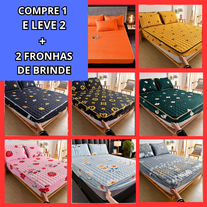 Capas Para Colchão Impermeáveis - [Compre 1 Leve 2] + 2 Fronhas de Brinde